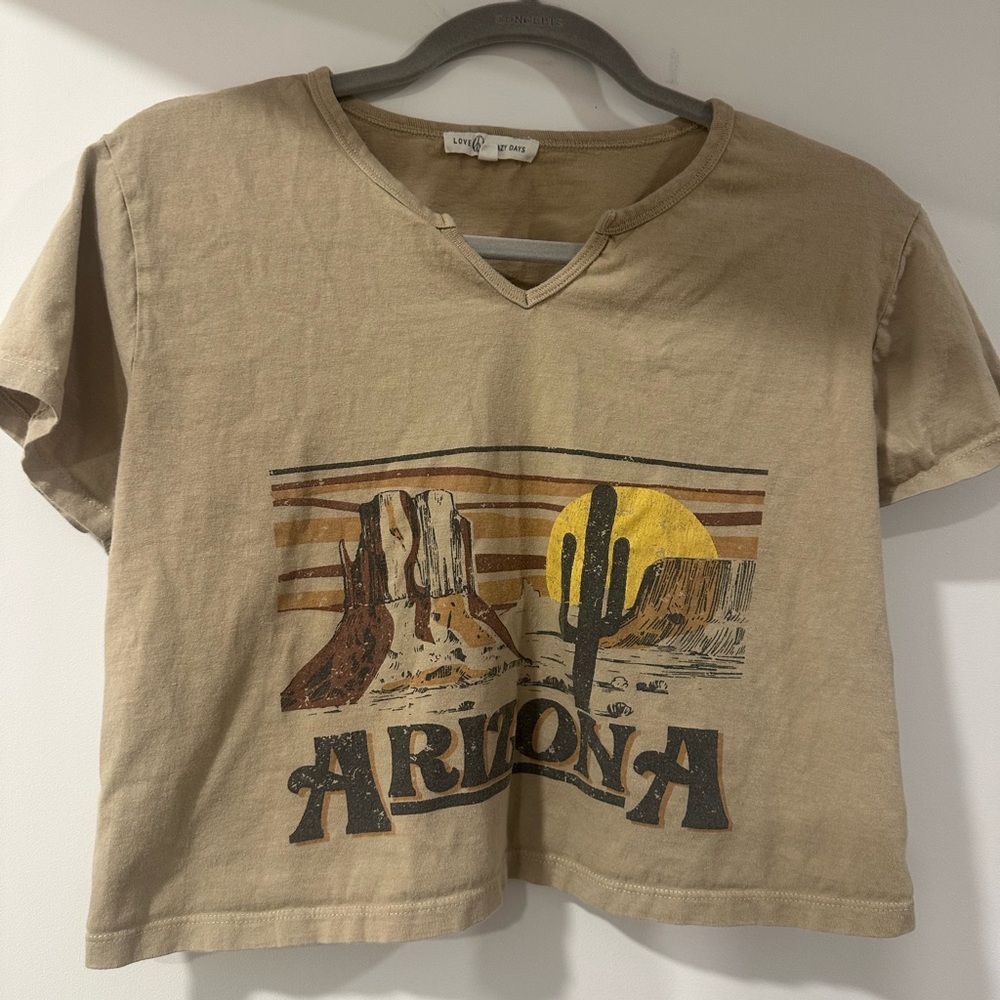 Tan Arizona Graphic Tee - Short Sleeve